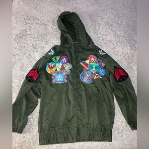 Military Mock Varsity Jacket